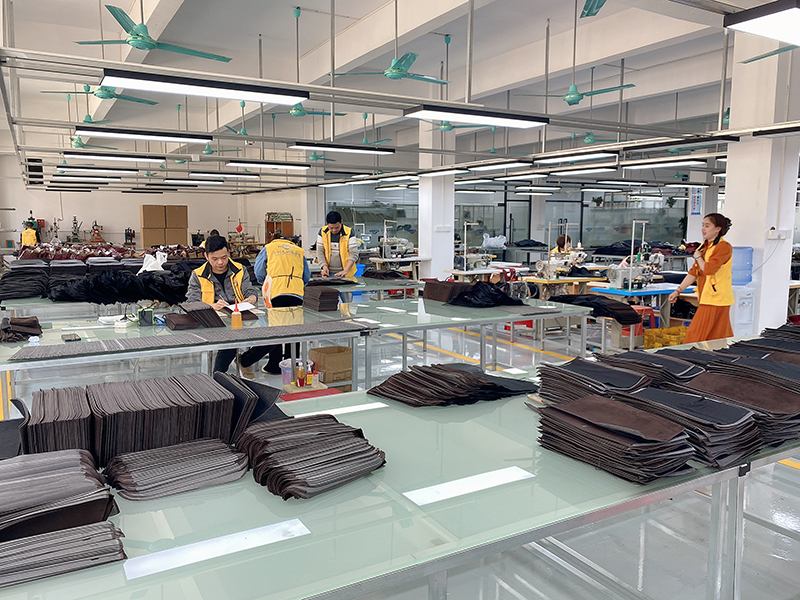 OMTER leather cutting and preparation workshop