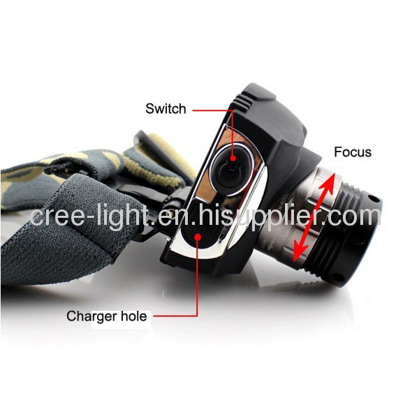 250lumen 5W CREE R2 Dimming Zoomable High Power Headlamp ACK-4021