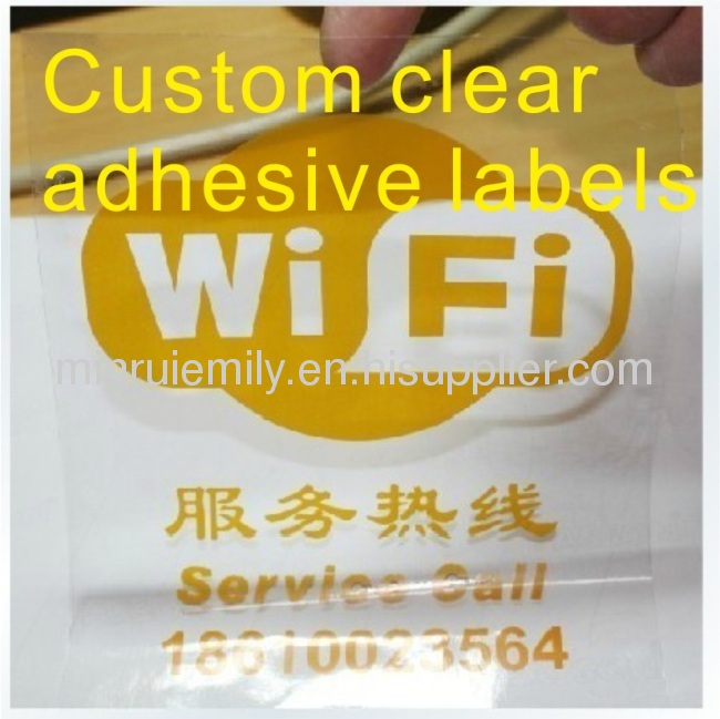 Custom transparent label printing,clear labels printing