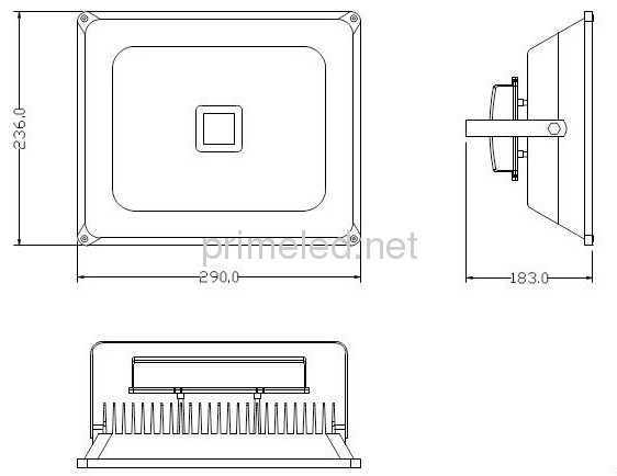 50W LED Flood Lights, 85-100LM/W