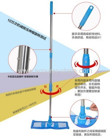 Tornado Flat Mop spin bucket with Corrosion resistance Level 10