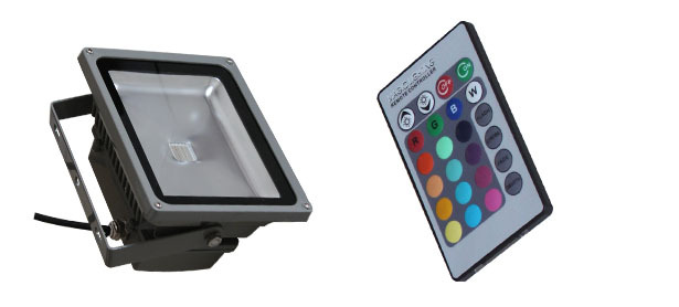 Color changing 20w LED flood light RGB with remote control