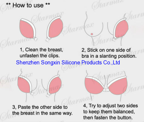 Wholesale Women Self Adhesive Stick On Gel Push Up Free Bra ABCD