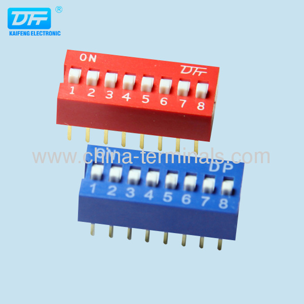 China dip switch 8position datasheet pitch 2.54mm