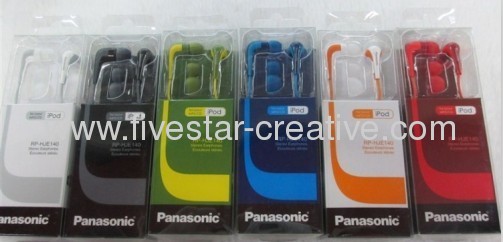 Panasonic RP-HJE140 L-Shaped Stereo Ear Earbud Headphones for iPod iPhone MP3