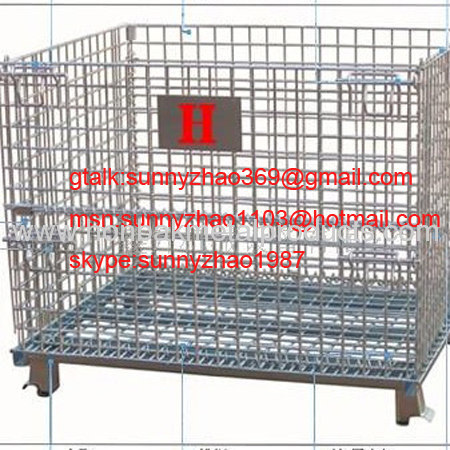 (Low canbon steel)Wire Mesh Container/Tote box /Foldable Wire Mesh Basket