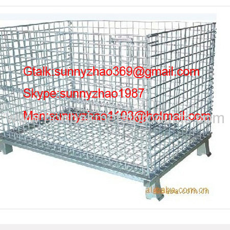 (Low canbon steel)Wire Mesh Container/Tote box /Foldable Wire Mesh Basket