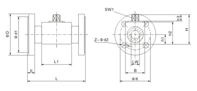 high pressure two way flangd manual type oilfield hydraulic ball valves dn16