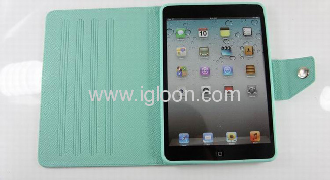 Soft edge holster Candy series of fashion leather case for ipad mini