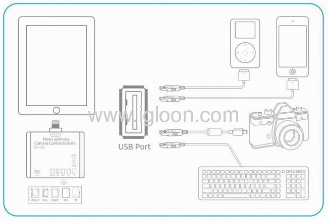 Lightning camera connection kit for iPad mini & iPad 4