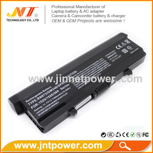 Hotselling 9 cells 7200mAh laptop battery for Dell Inspiron 1525 1526 1545 1546