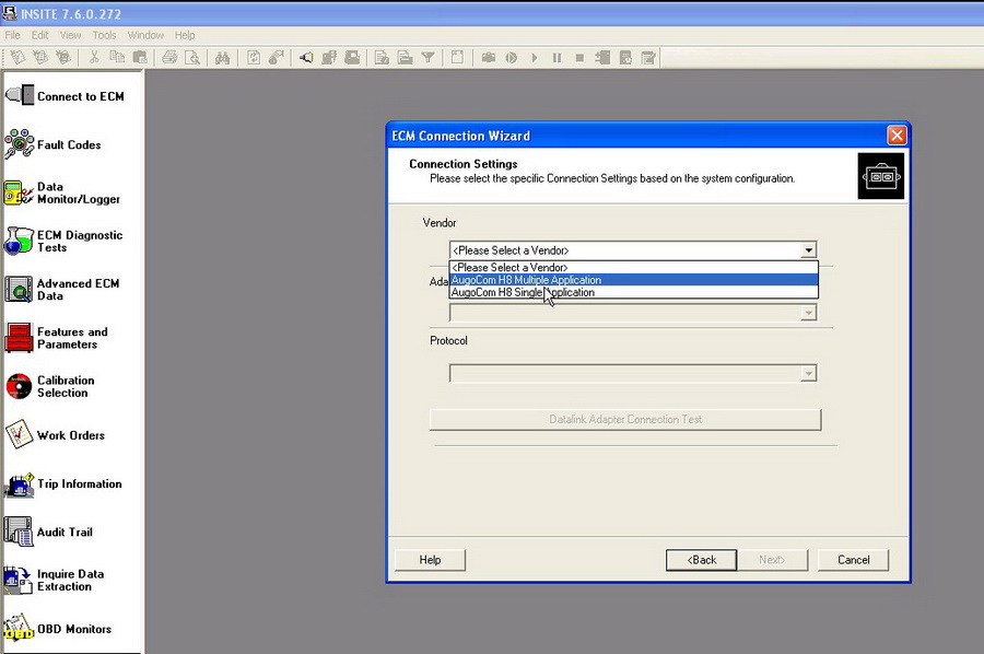 augocom H8 software display 2