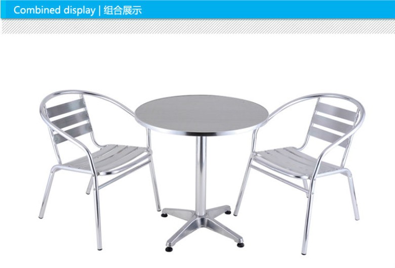 Outdoor Stackable Waterproof Aluminum Dining Chair For Sidewalk Cafe