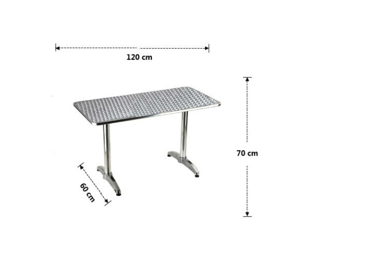 Durable Light Weight Sturdy Aluminum Outdoor Dining Table Heavy Duty