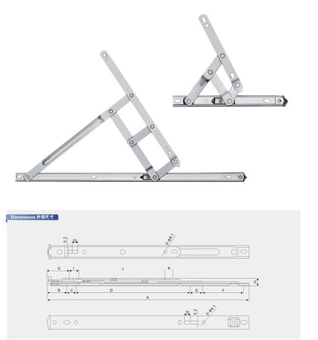 Stainless Steel SS 304 , 202 ,201 , 430 , 316 Friction Stay Hinges With Polished , 2B