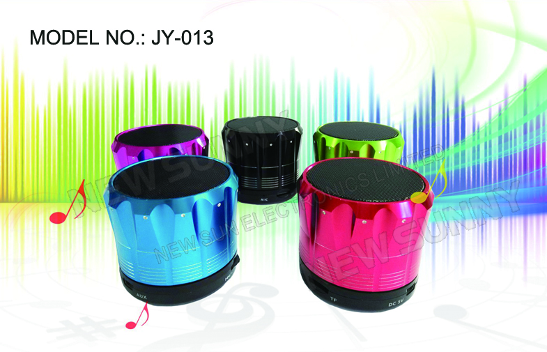 Mini round Wireless Aluminum Bluetooth Speaker with Microphone / LED