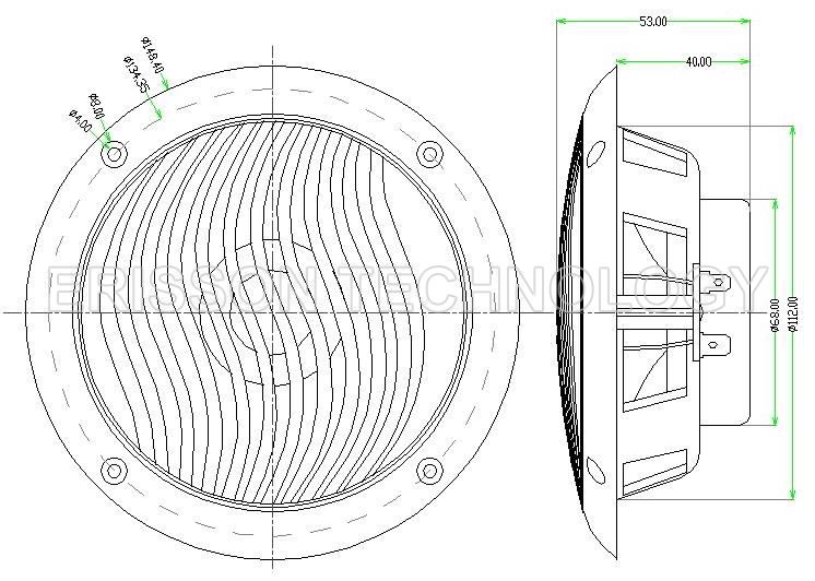 12w 4 ohm waterproof marine speakers , white UV resistance speaker