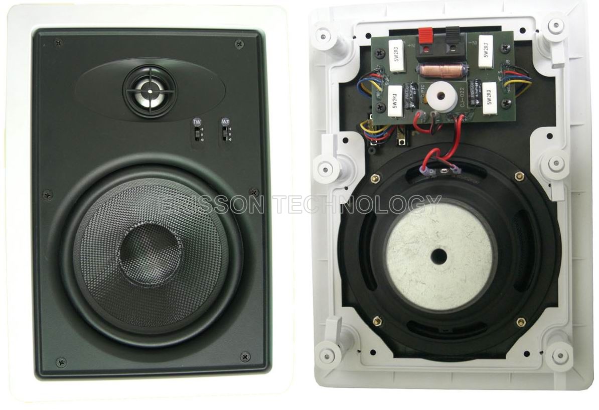 6.5" aluminum tweeter home theatre in wall speakers for indoor