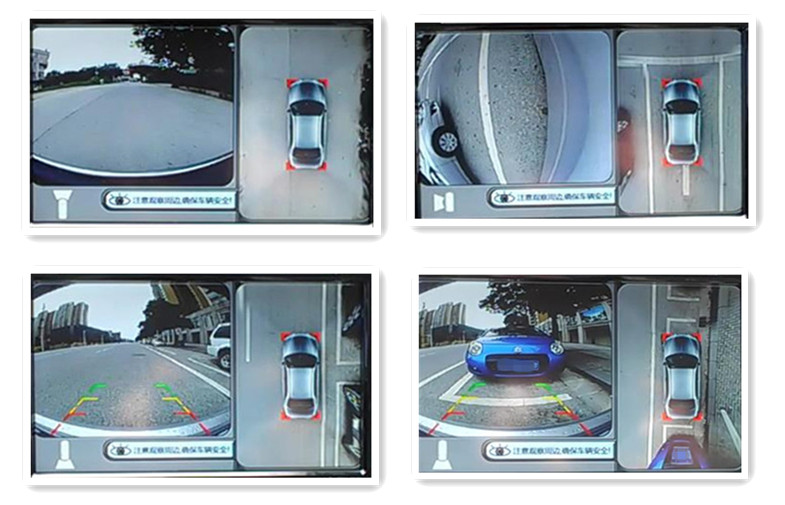 Around View 360 Dgree Car Camera System Real Time Video Record