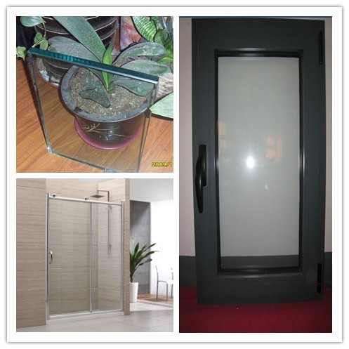 Polished Edge Custom Toughened Flat Tempered Glass Green High Safety