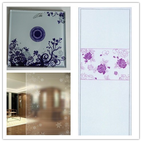 12mm Toughened Silk Screen Painted Glass Panels / Table Top Color For Building