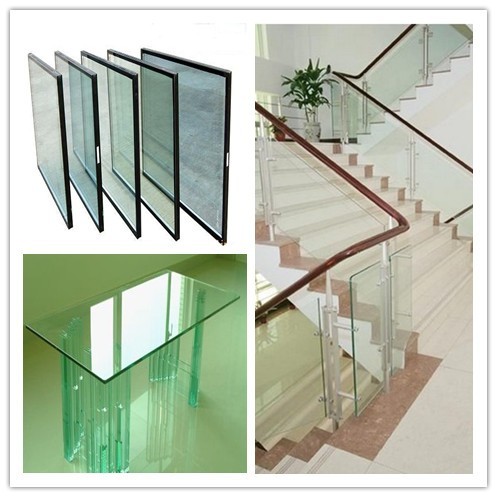 Polished Edge Custom Toughened Flat Tempered Glass Green High Safety