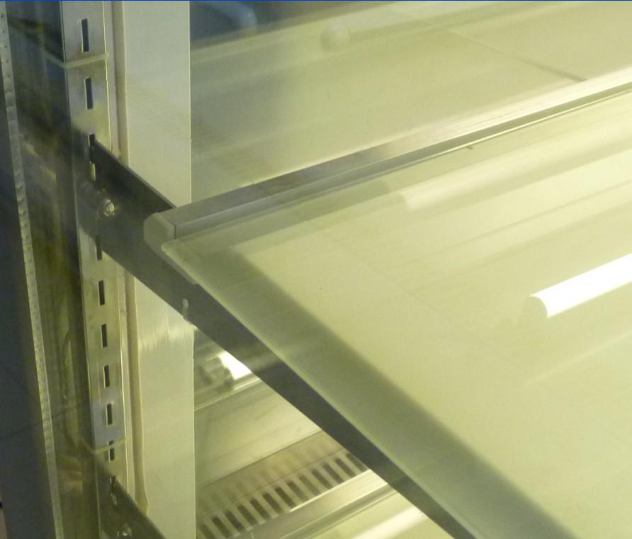 Stainless Steel Adjustable Shelves Cake Display Freezer For Supermarket