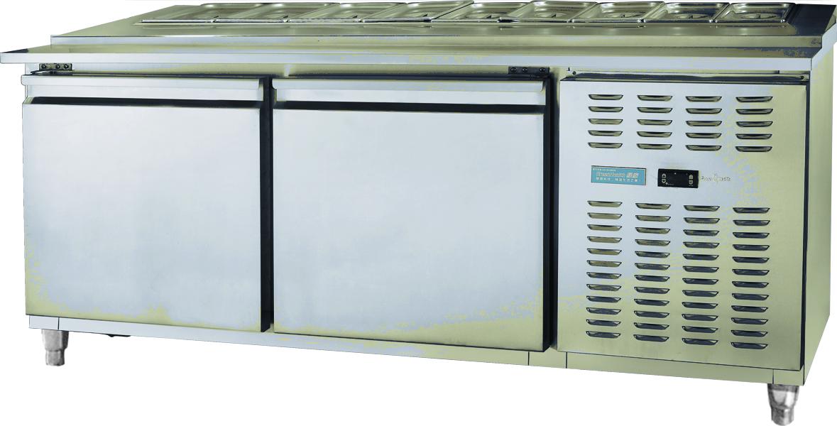 Ventilated Under Counter Freezer Upright 3 Doors For Restaurant