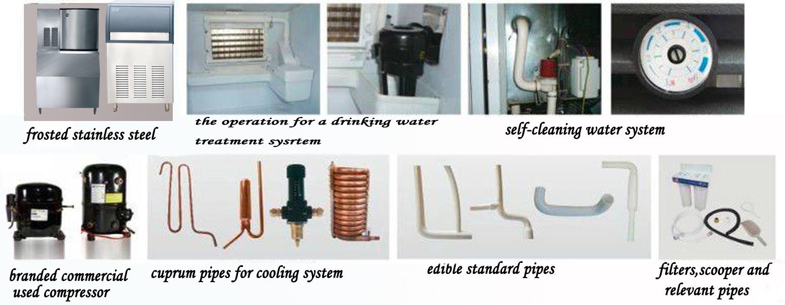 Custom Durable Ice Cube Making Machine 530 * 620 * 1060mm For Store