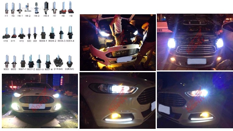 Car Headlight 35 watt Halogen HID Xenon Light Bulbs White , 3500 hours lifespan