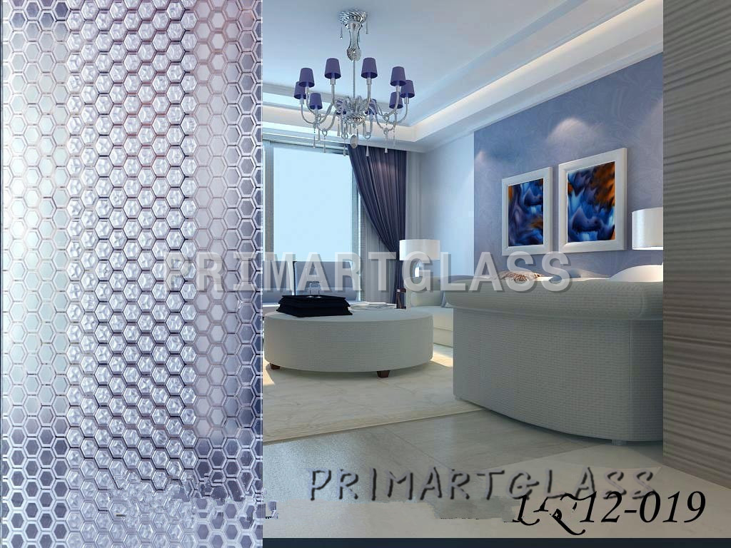 Frosted Tempered Laminated Glass For Decorative , 12mm Glass Partition Panels