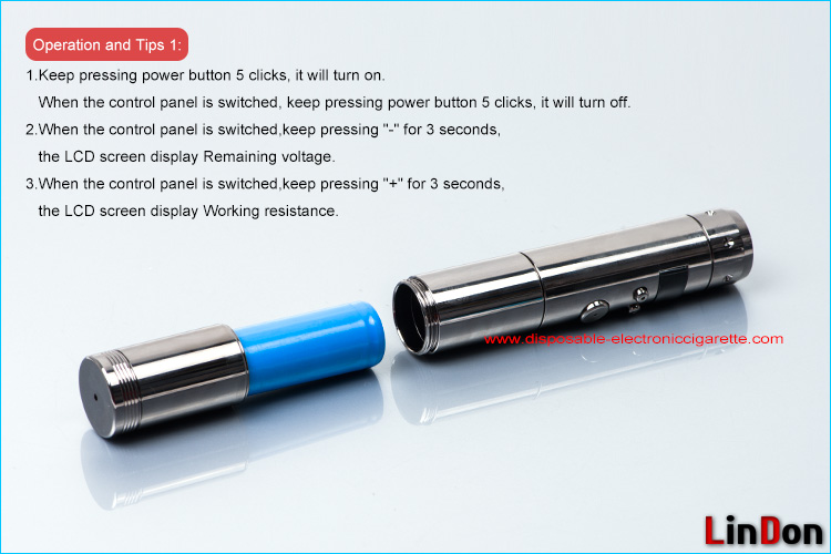 Vamo V5 Variable Voltage E Cig 18350 / 18650 Battery With LCD Display