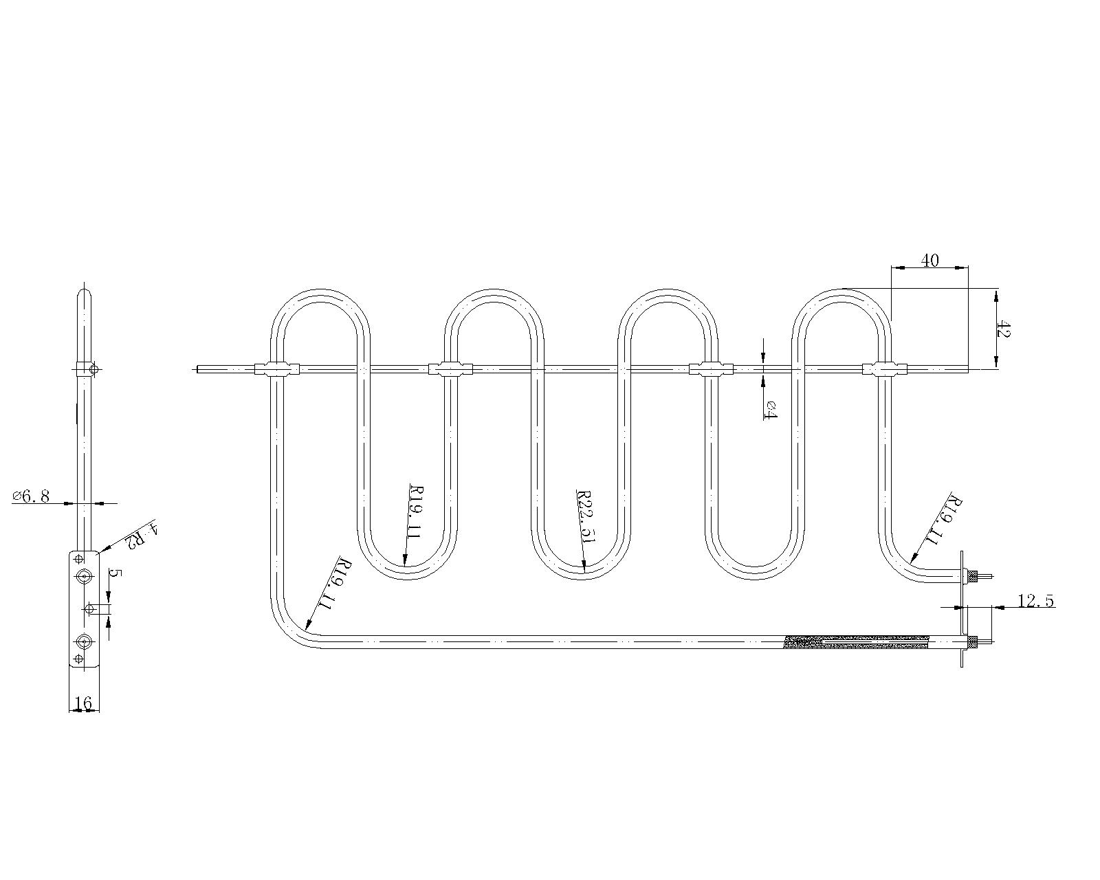 SS304 Tubular Heating Elements For Oven / Dishwasher Heating Element