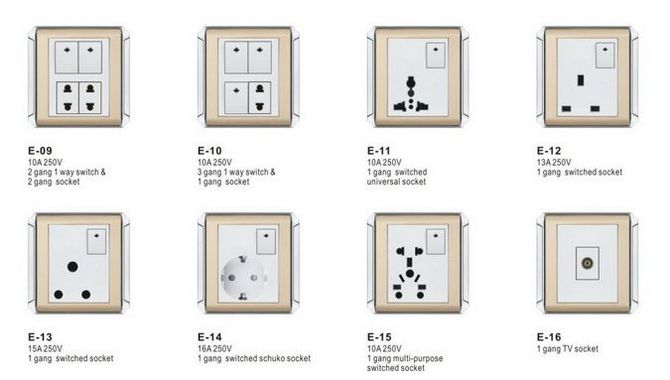 20A 250V 1Gang light Switch with Neon indicator Water Heater Electric Wall Switches Socket