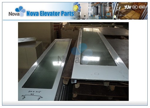 Glass Steel Elevator Door Plate / Lift Door Plate in Mirror Golden