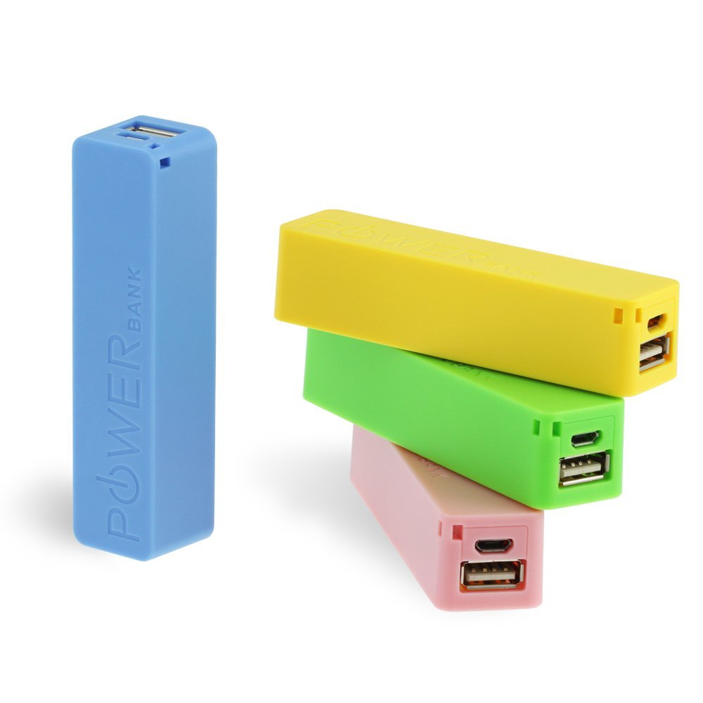 Yellow Sumsung / HTC / Blackberry Li-ion Power Bank 2600mAh 5V 18650