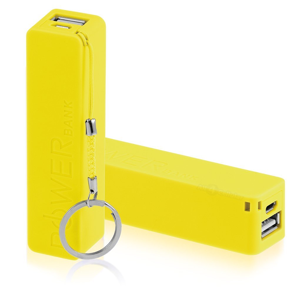 Yellow Sumsung / HTC / Blackberry Li-ion Power Bank 2600mAh 5V 18650