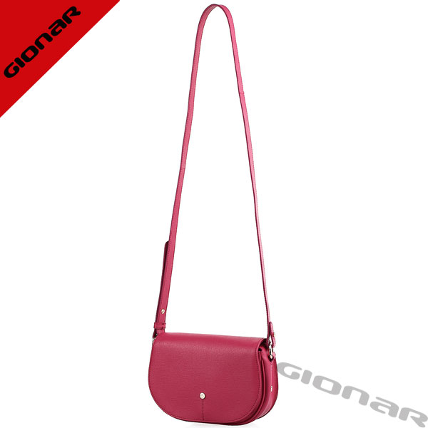 Stylish Cross Body Pink Leather Shoulder Handbags With Zinc Alloy Hardware