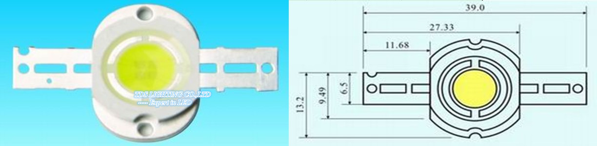 Bridgelux Chip 5W high power LED for plant growing Green 520 - 530nm , ultrabright leds