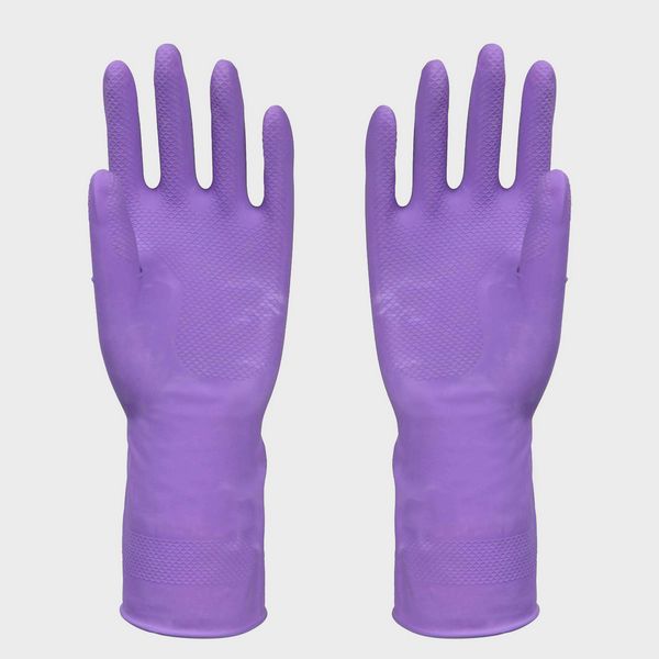 Cycling Purple Household Rubber Gloves for girl daily life to protect hands