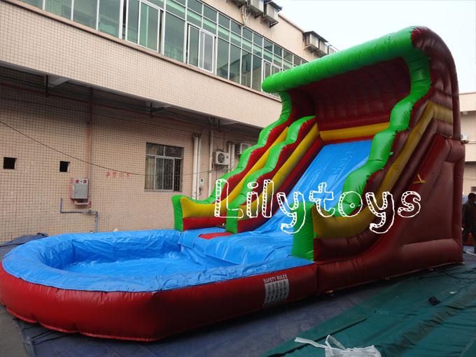 0.6mm PVC Outdoor Inflatable Water Slide For Inflatable Sport Game , Lead Free