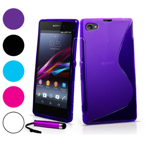 Dust-proof TPU Phone Case Black , S Line Xperia Z2 TPU Back Case