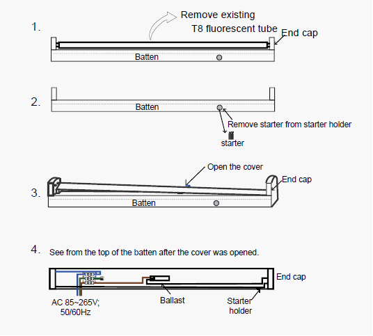 20W 1600lm 25 Pcs Transparent T8 LED Light Tube 3000k 4000k , AC 240v LED Tube