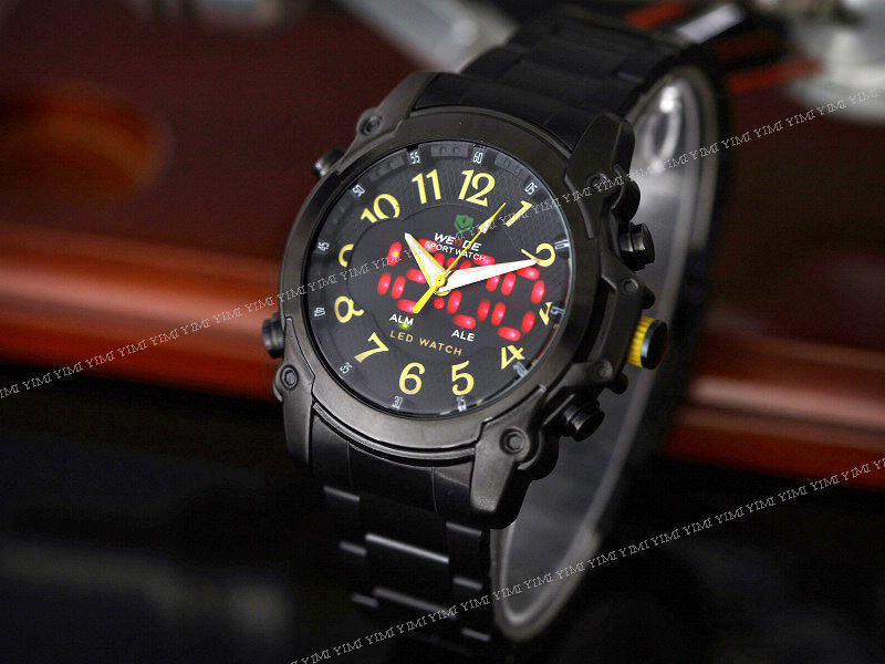 Army Weide Dual Time Wrist Watches Alarm With LED Digital Quartz