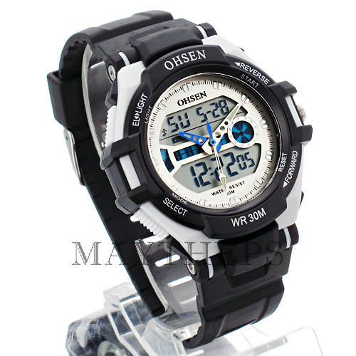 Ohsen Silicone Waterproof Swimming Watches Digital With Backlight