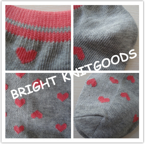 Lovely Jacquard Kniting Cotton Baby Socks With Hand Link and Terry-loop For Winter