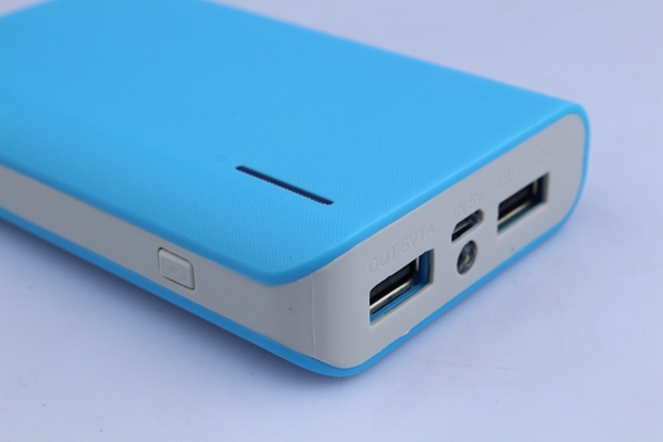 DC 5V Blue 10400mah Universal LED Power Bank External Battery with LED Screen