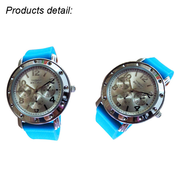 3ATM Mens Quartz Watches Waterproof Silicone Bands Watch For Gift