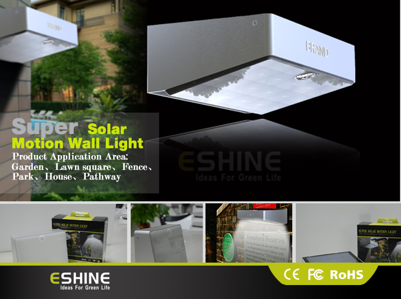 Automatic Solar Sensor Wall Light Dim 3.5W LED Epistar For Emergency