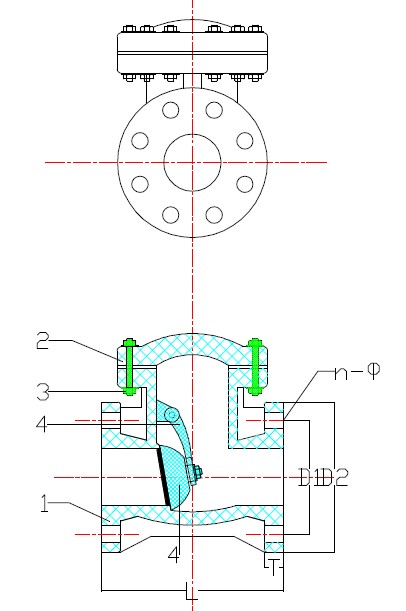 CPVC swing check valve Flange Connection 1”(D32mm) ~ 12”(D225mm) DIN/ANSI/JIS